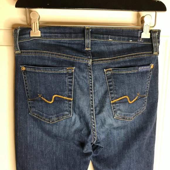 7 For All Mankind Women's Gwenevere Skinny Jeans Blue ~ Size 24 - Picture 4 of 6
